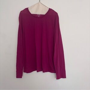 Elegant Fuchsia Long Sleeve Top
